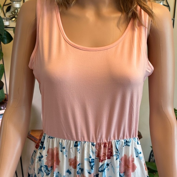 NWT Wneedu Womens Maxi Dress Size Small Hawaiian Floral Print Casual Sleeveless - Picture 9 of 14